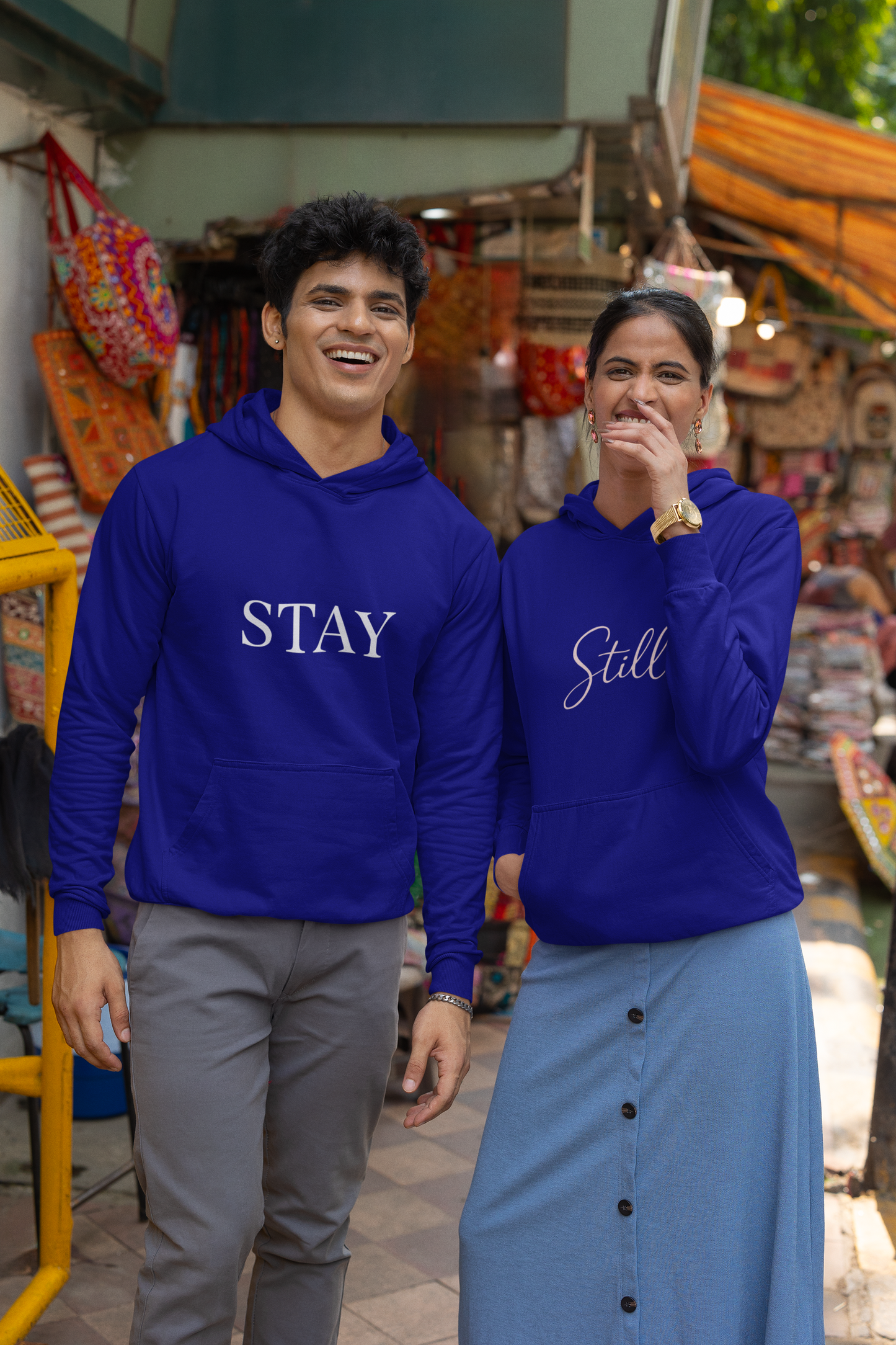 AYIRRA Couple Hoodie Set – "Stay" & "Still" (Navy Blue)