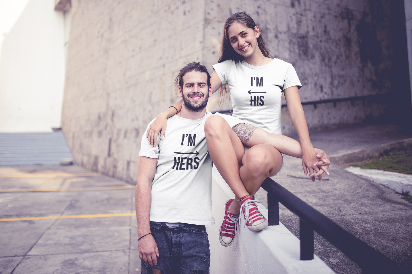 His & Hers White Couple T-Shirt Set – Minimal Matching Tees for Romantic Soulmates | AYIRRA