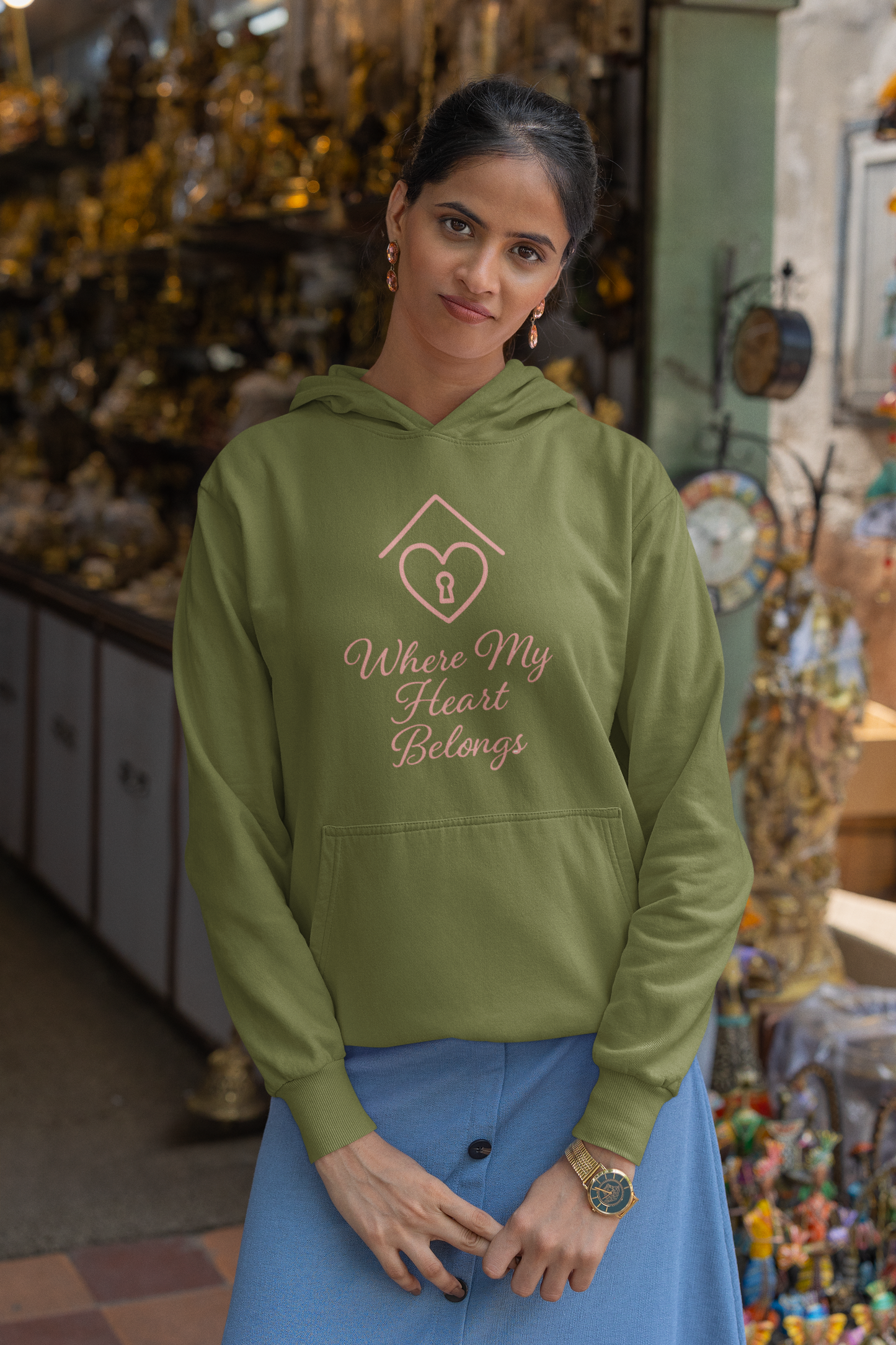 Women’s Romantic Hoodie – "Where My Heart Belongs" | AYIRRA Comfort Collection