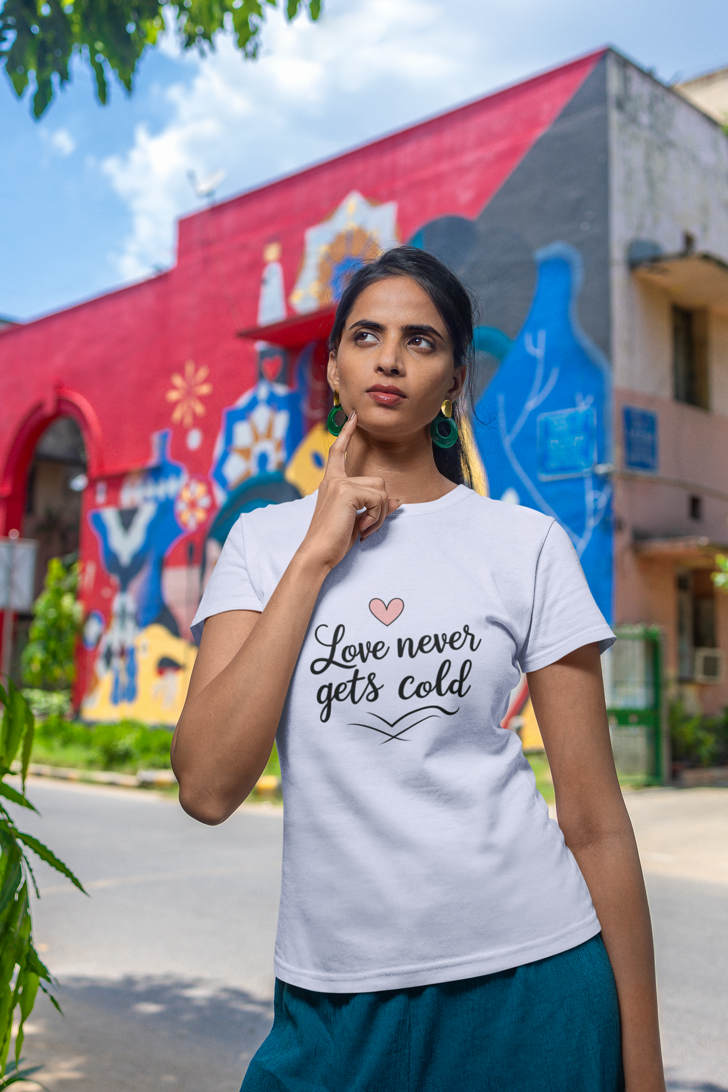 Love Never Gets Cold T-Shirt – Warm Words, Soft Cotton