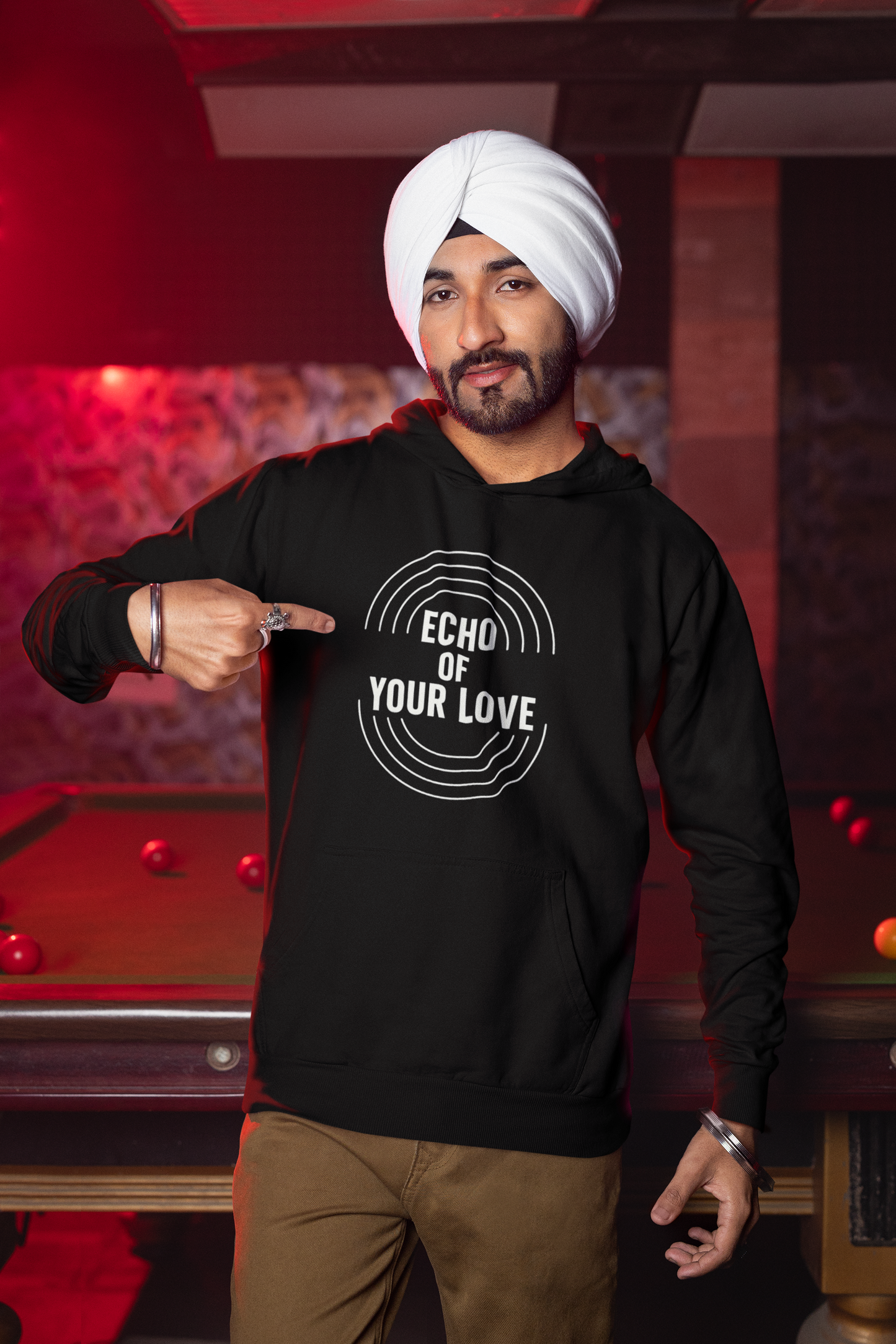 Men’s Poetic Hoodie – "Echo of Your Love" | AYIRRA Soul Series