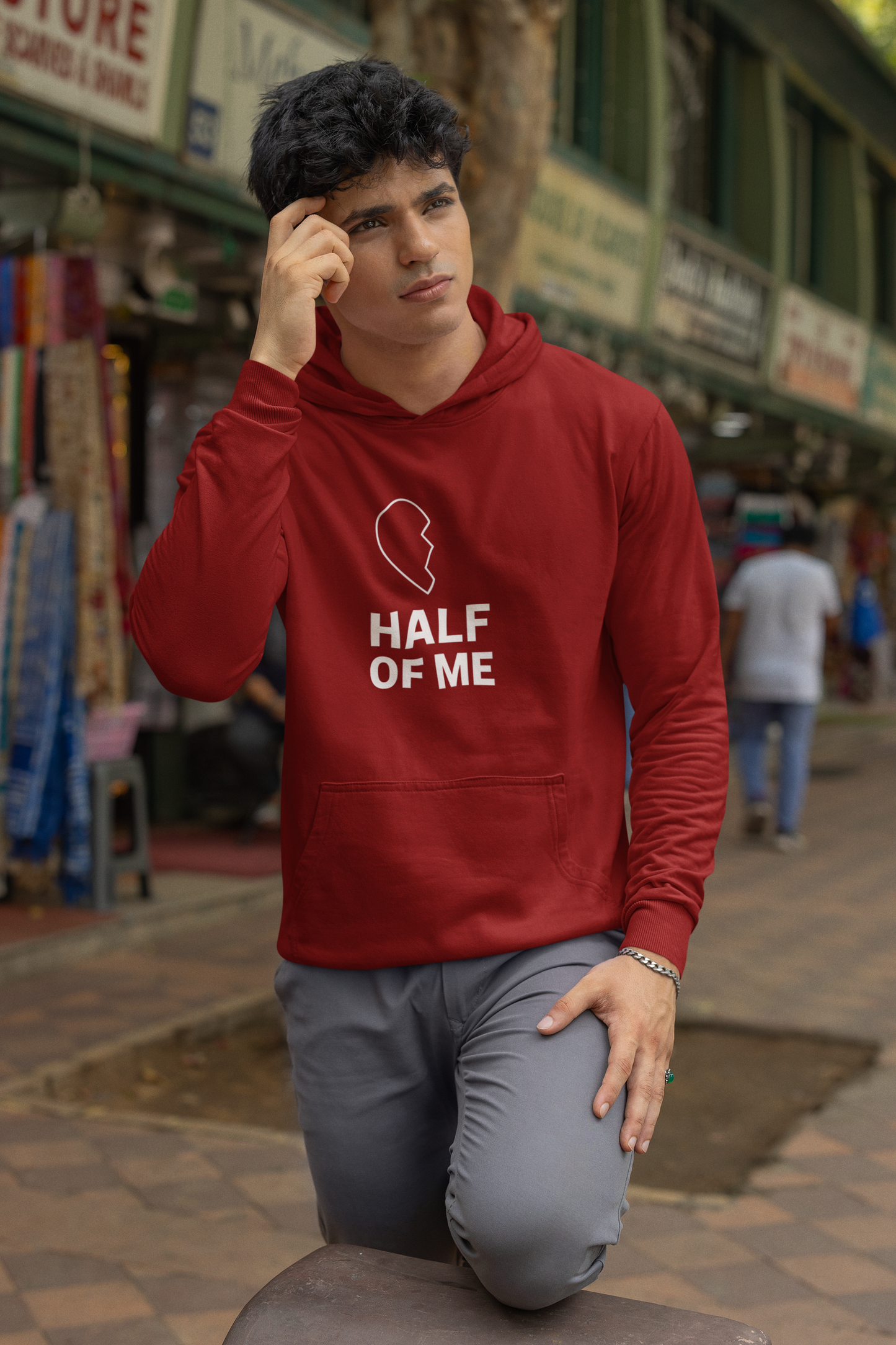 Men’s Statement Hoodie – "Half of Me" | AYIRRA Love Collection