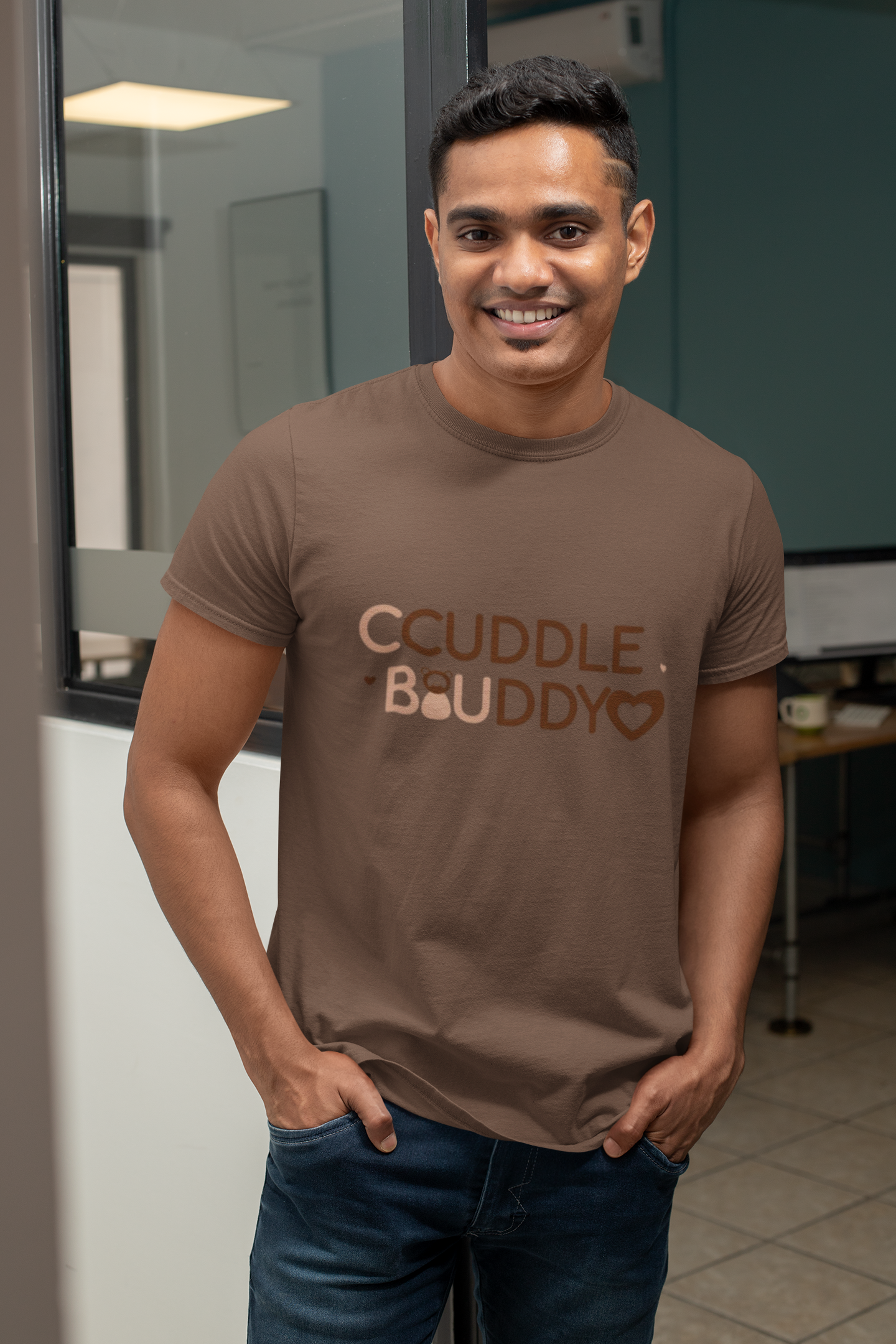Cuddle Buddy T-Shirt – Snuggle-Approved Tee for Him