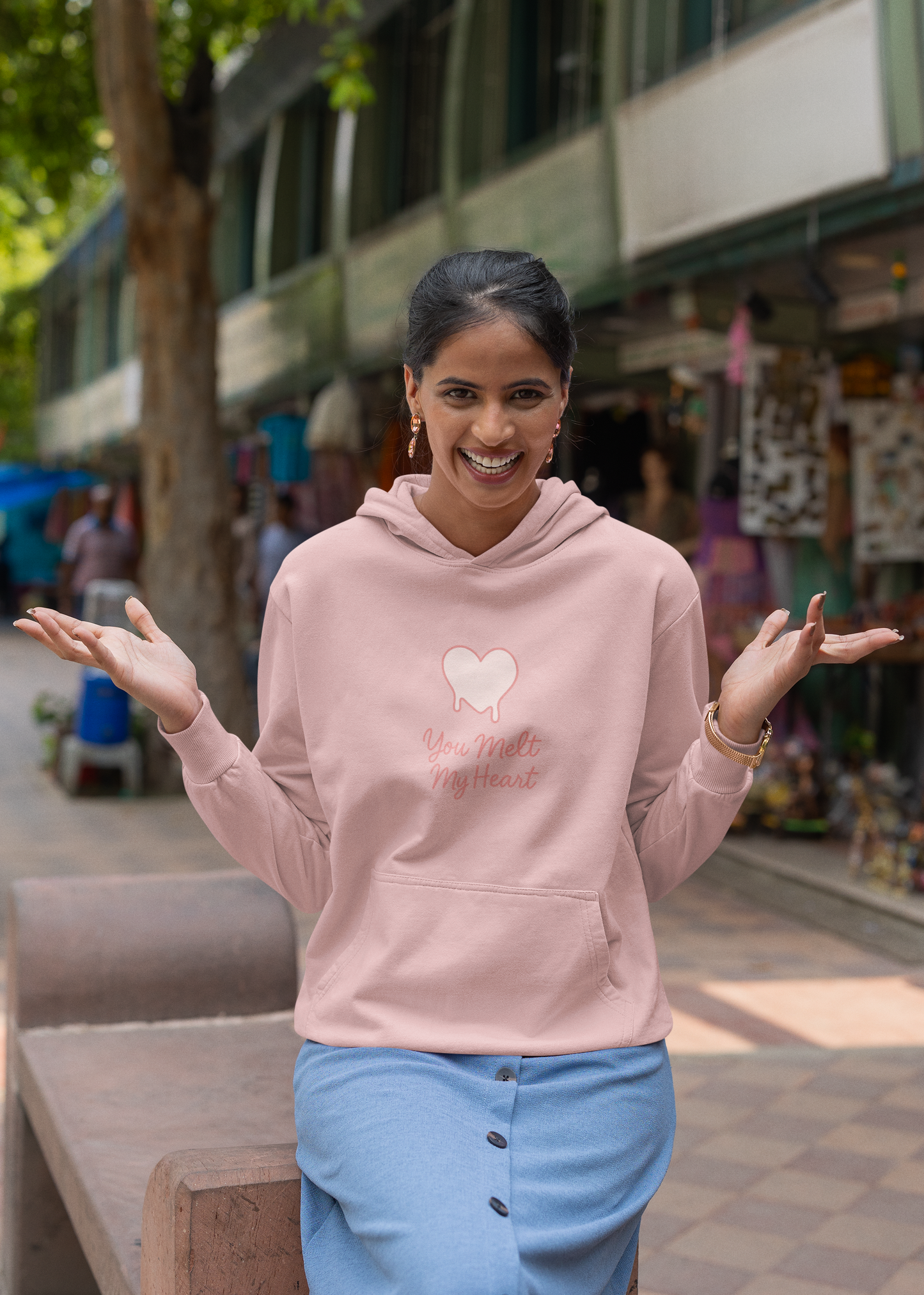 Women’s Cozy Hoodie – "You Melt My Heart" | AYIRRA Minimal Series