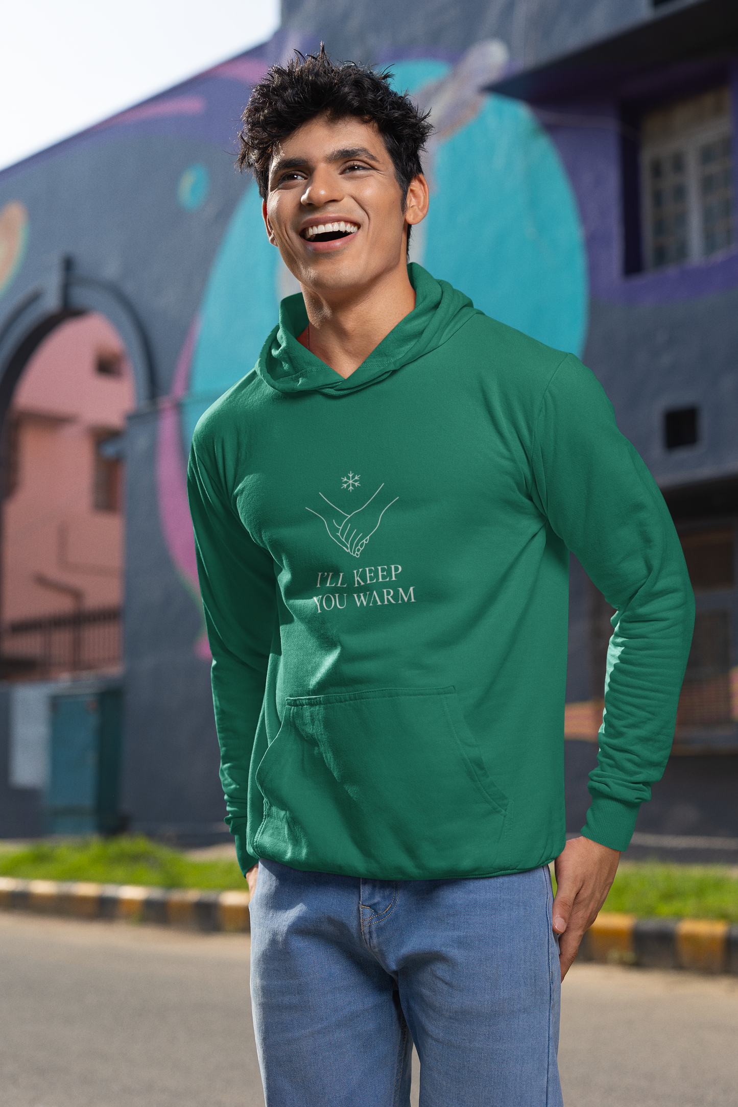 Men’s Winter Hoodie – "I’ll Keep You Warm" | AYIRRA Minimal Series
