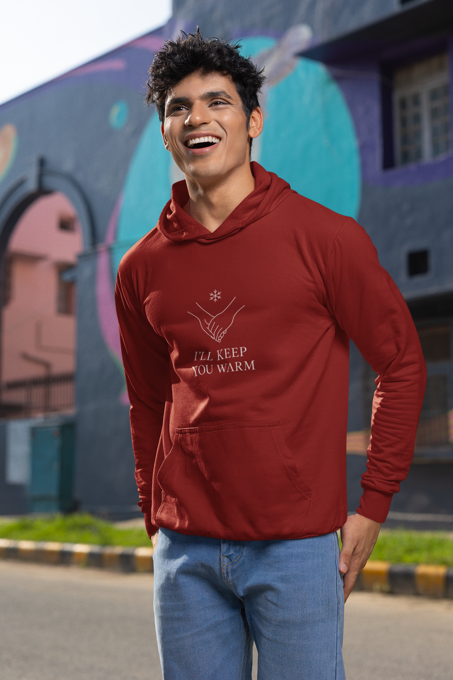 Men’s Winter Hoodie – "I’ll Keep You Warm" | AYIRRA Minimal Series