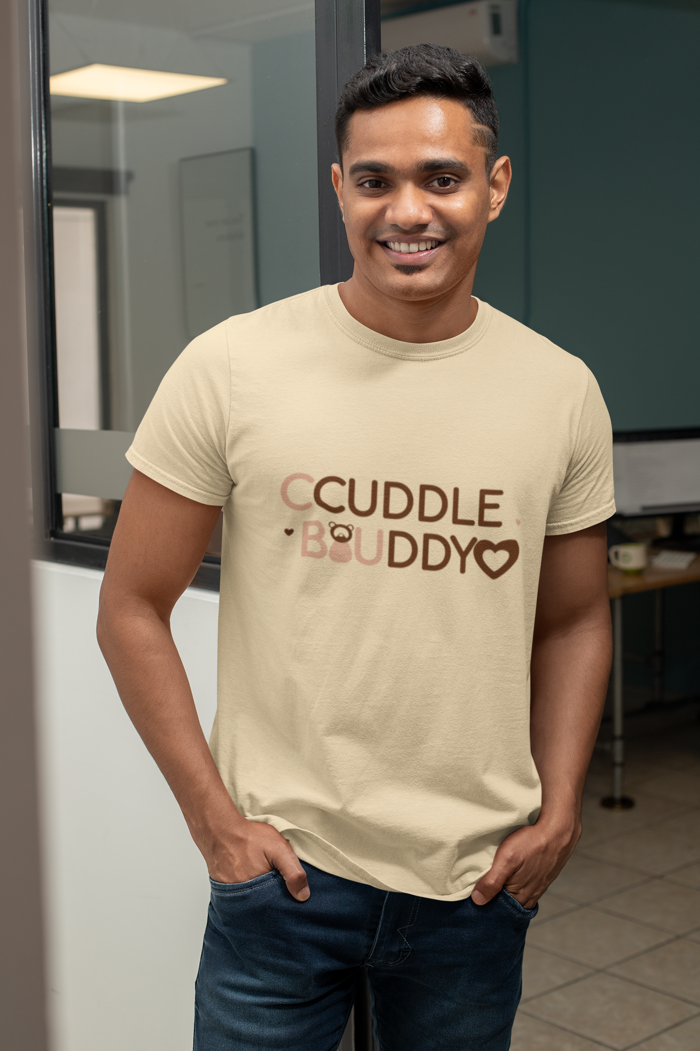 Cuddle Buddy T-Shirt – Snuggle-Approved Tee for Him