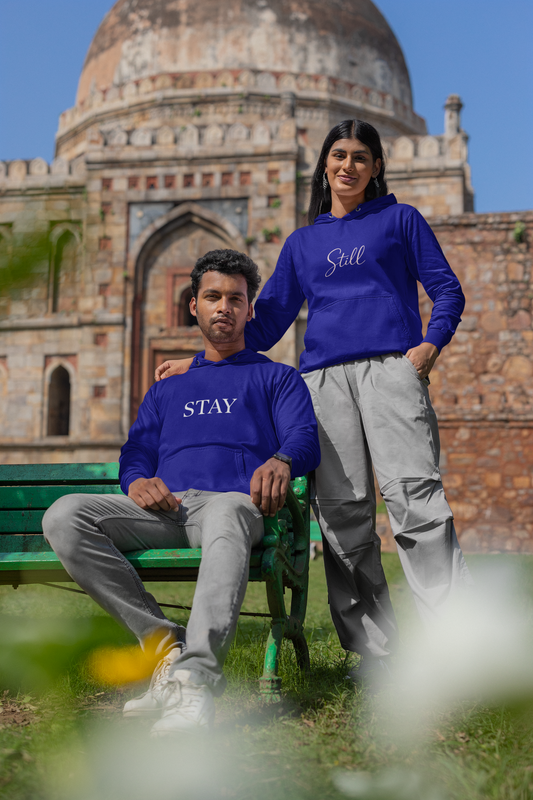 AYIRRA Couple Hoodie Set – "Stay" & "Still" (Navy Blue)