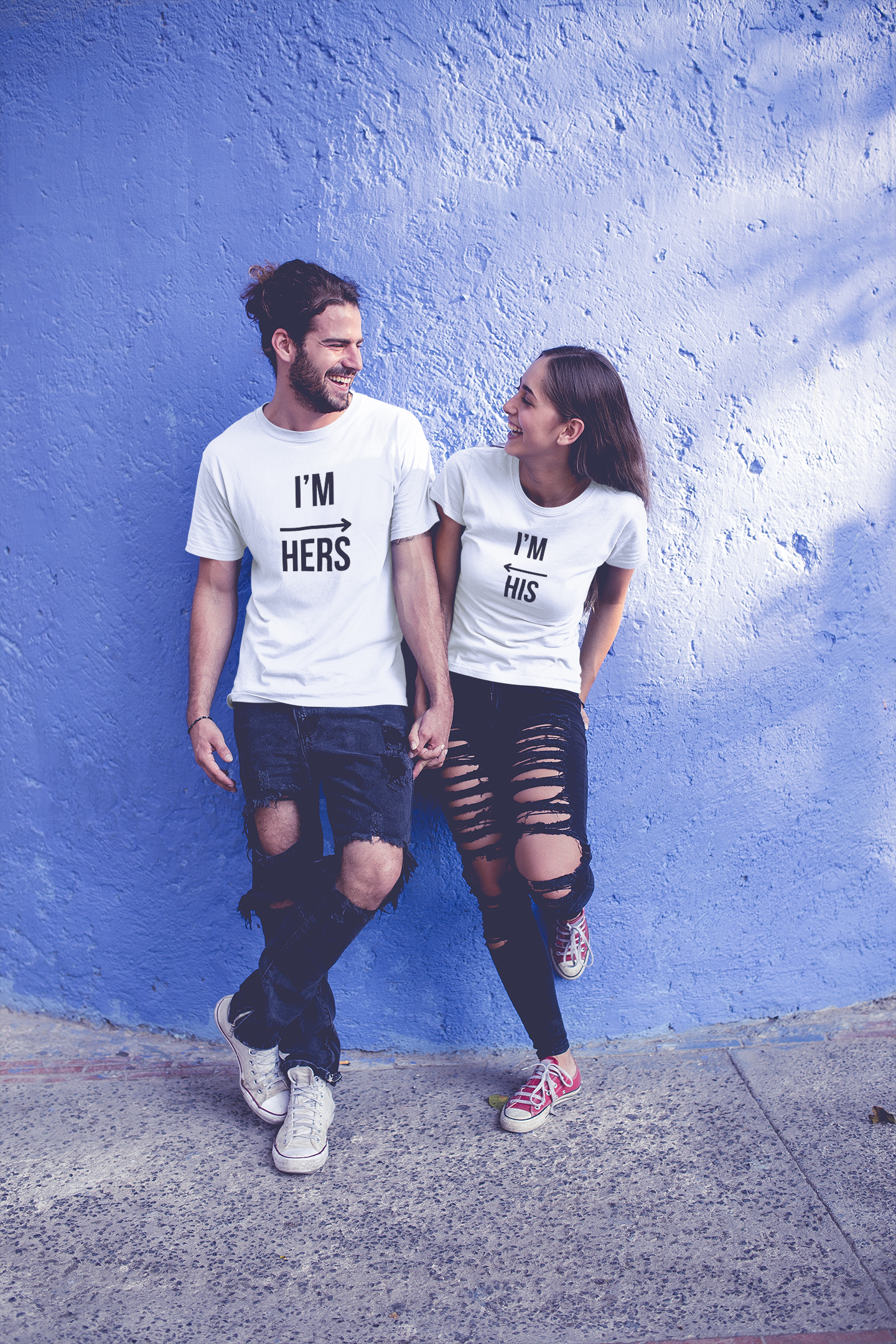 His & Hers White Couple T-Shirt Set – Minimal Matching Tees for Romantic Soulmates | AYIRRA