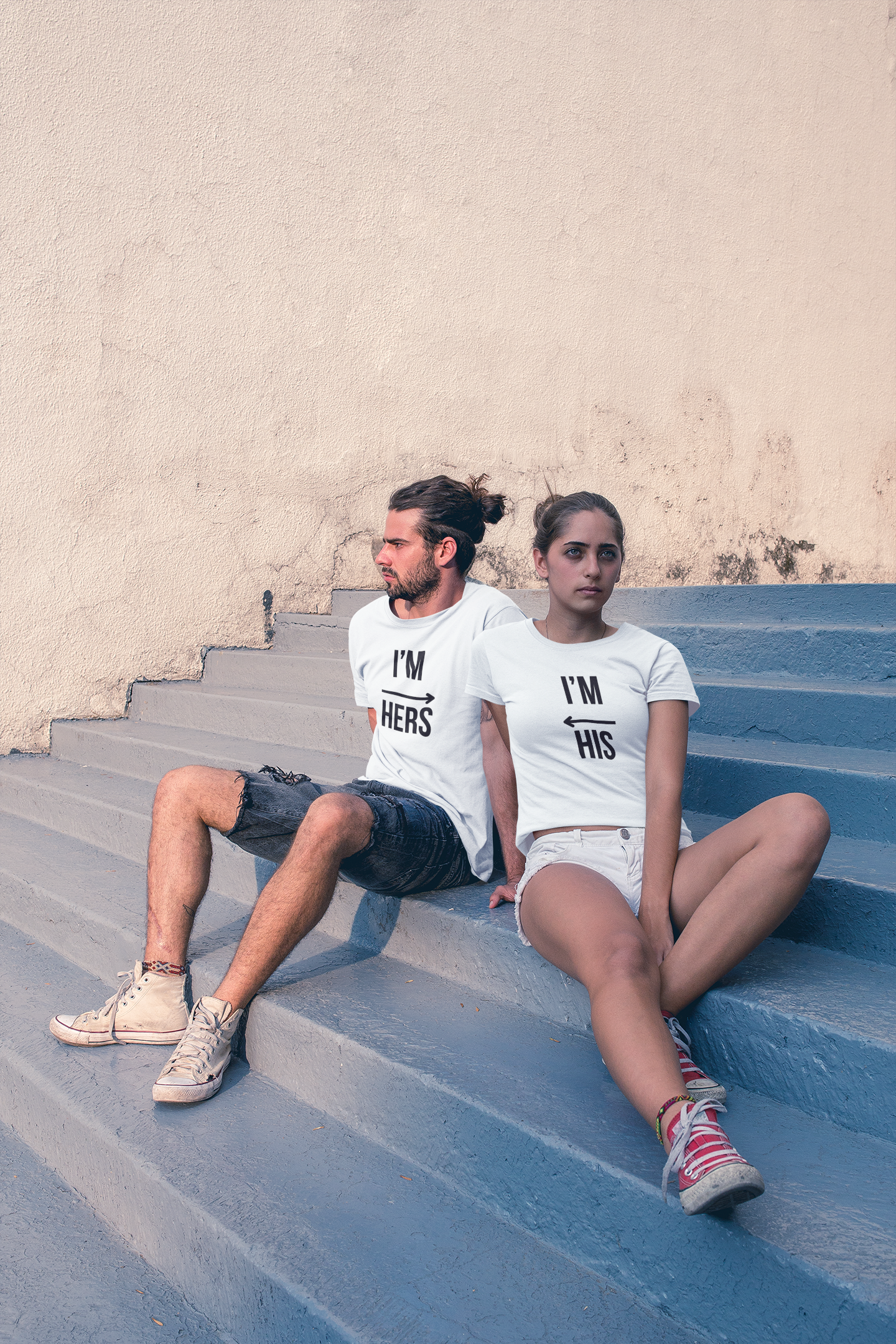 His & Hers White Couple T-Shirt Set – Minimal Matching Tees for Romantic Soulmates | AYIRRA