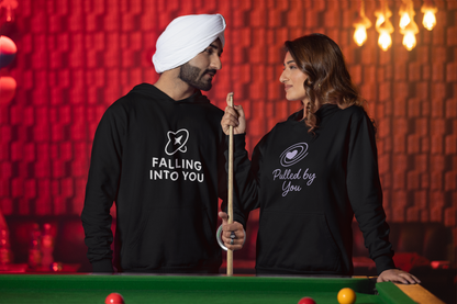 AYIRRA Couple Hoodie Set – "Falling into You" & "Pulled by You" (Black)