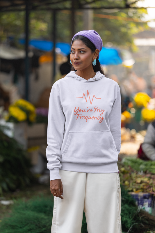 Women’s Heartbeat Hoodie – “You’re My Frequency” | AYIRRA Vibe Series