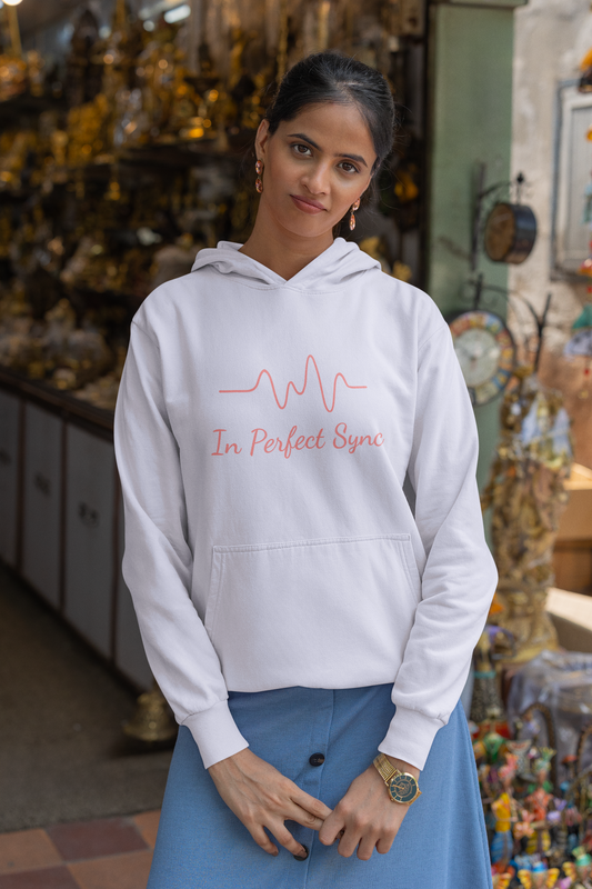 Women’s Heartbeat Hoodie – "In Perfect Sync" | AYIRRA Vibe Collection