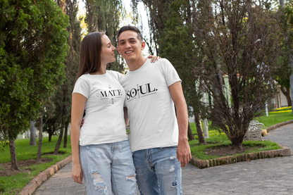 Soul & Mate – Minimalist Matching White Couple T-Shirt Set | AYIRRA