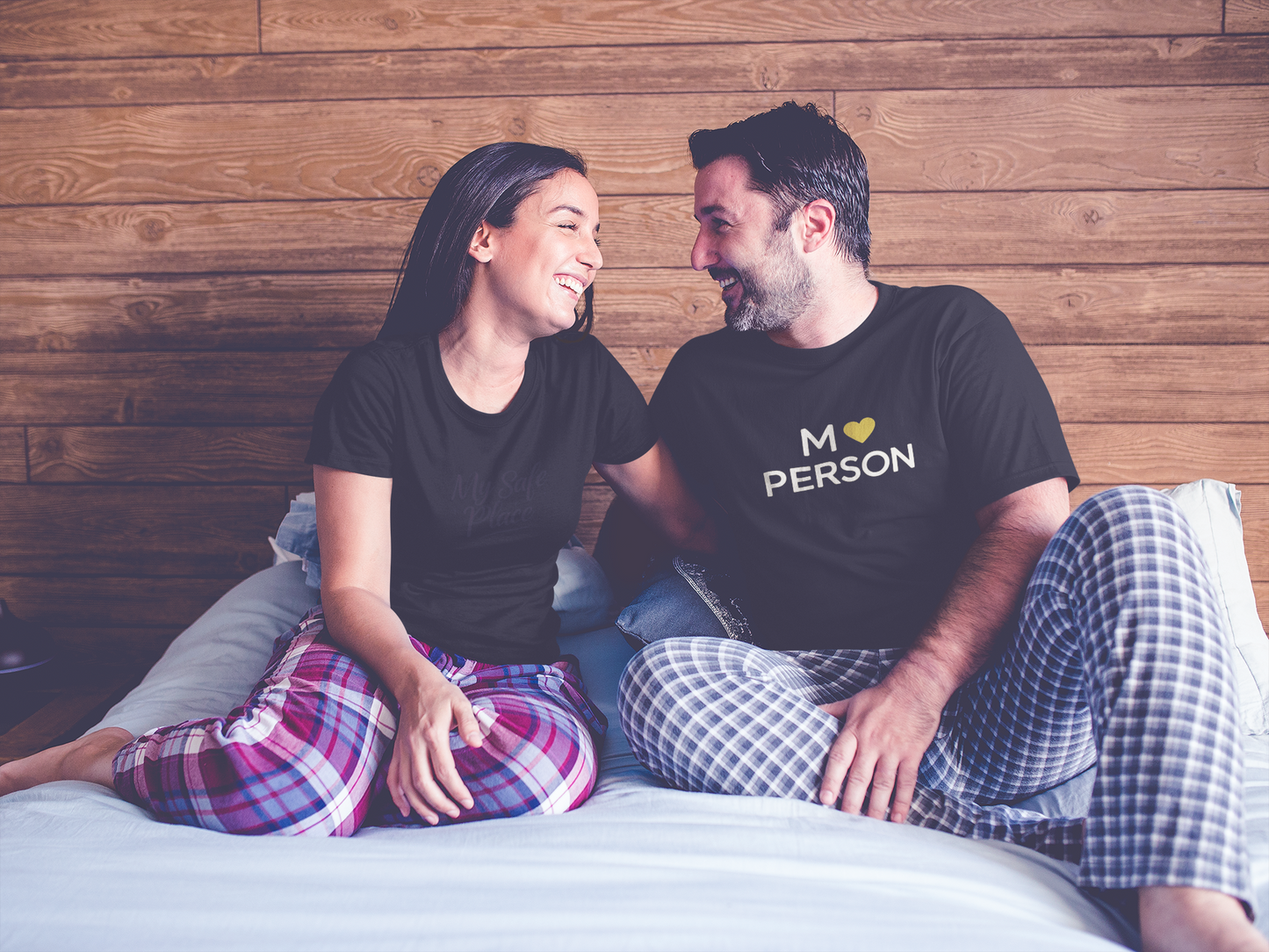 My Person & My Safe Place – Minimalist Matching Black Couple T-Shirt Set | AYIRRA