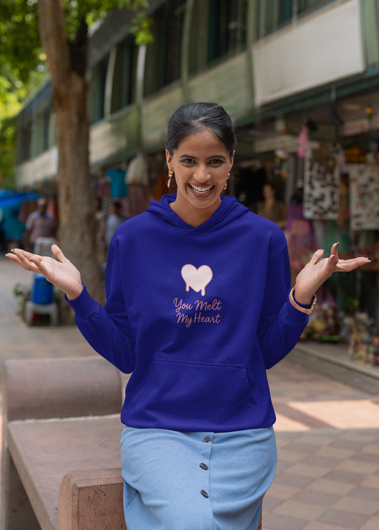 Women’s Cozy Hoodie – "You Melt My Heart" | AYIRRA Minimal Series