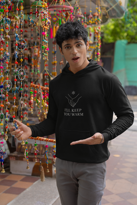 Men’s Winter Hoodie – "I’ll Keep You Warm" | AYIRRA Minimal Series