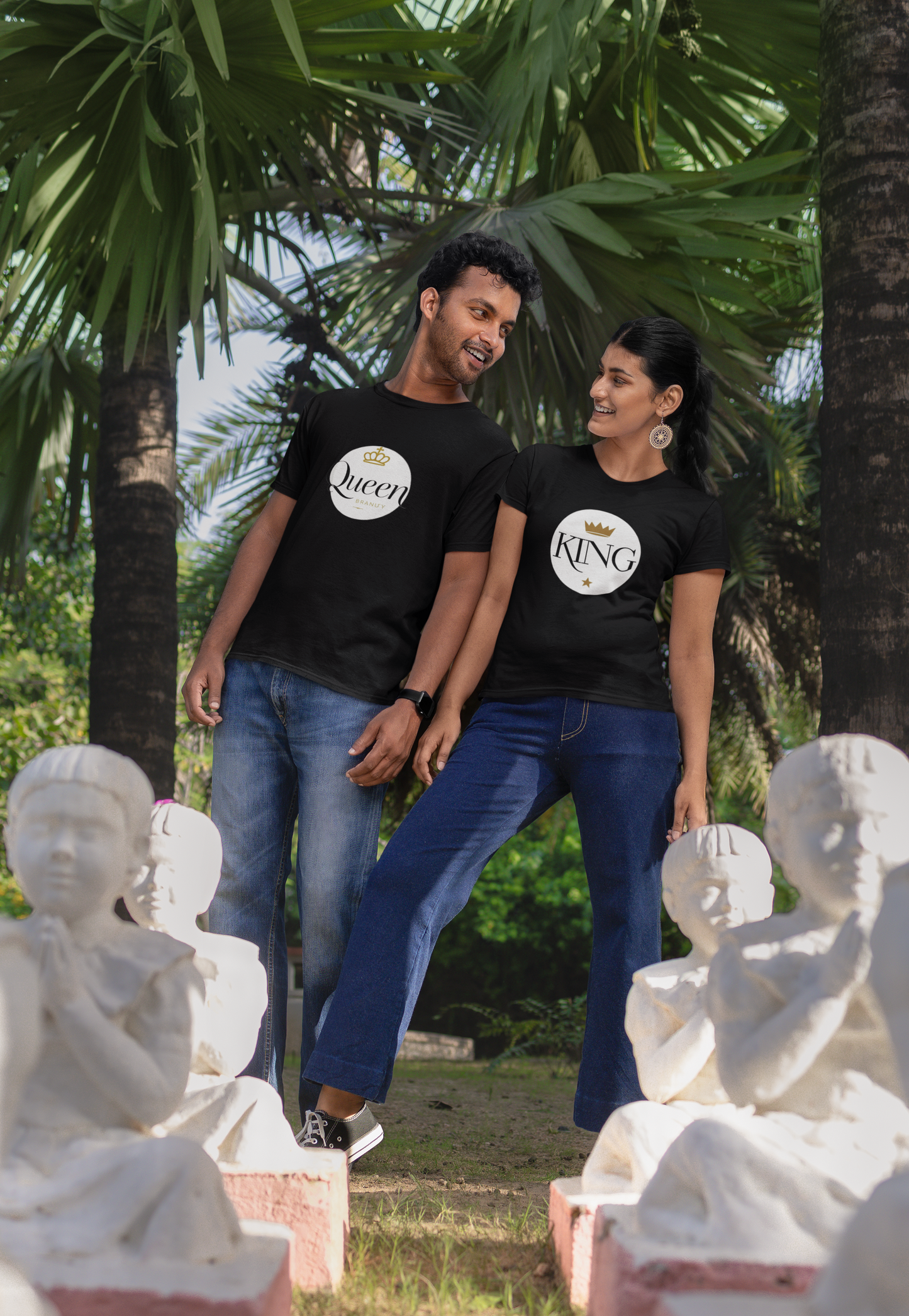 AYIRRA Minimal Couple wear – King & Queen Black Edition for Couples Who Rule Together