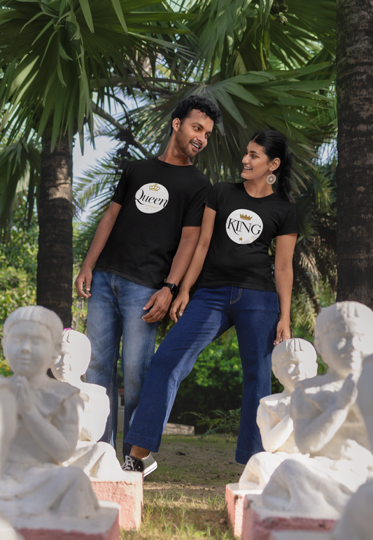 AYIRRA Minimal Couple wear – King & Queen Black Edition for Couples Who Rule Together