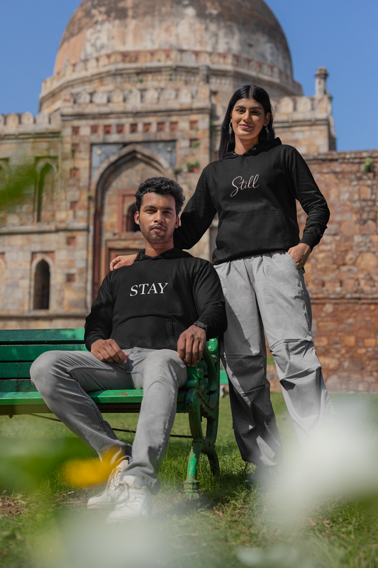 AYIRRA Couple Hoodie Set – "Stay" & "Still" (Black)