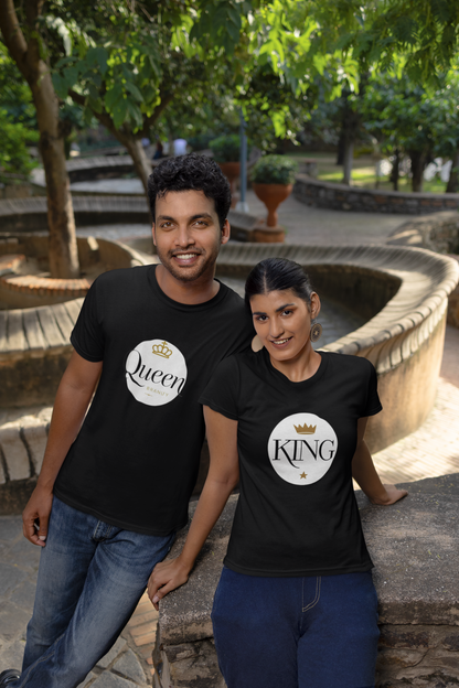 AYIRRA Minimal Couple wear – King & Queen Black Edition for Couples Who Rule Together