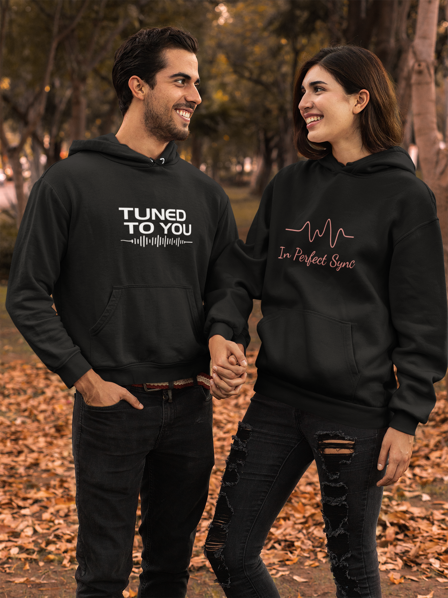 AYIRRA Couple Hoodie Set – "You’re My Galaxy" & "You’re My Universe" (Black)