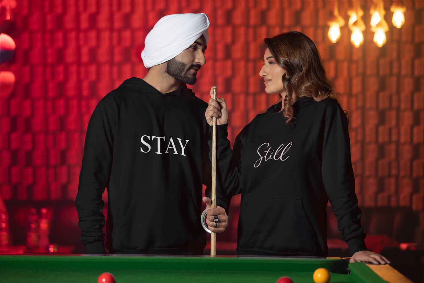 AYIRRA Couple Hoodie Set – "Stay" & "Still" (Black)