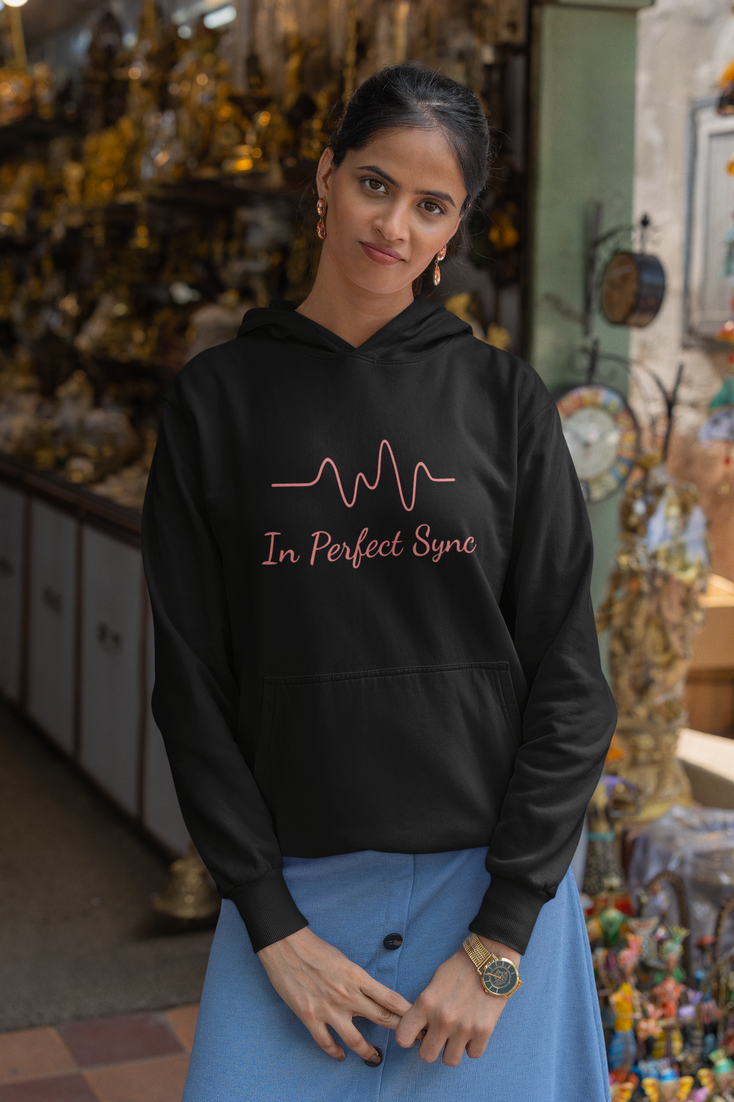 Women’s Heartbeat Hoodie – "In Perfect Sync" | AYIRRA Vibe Collection