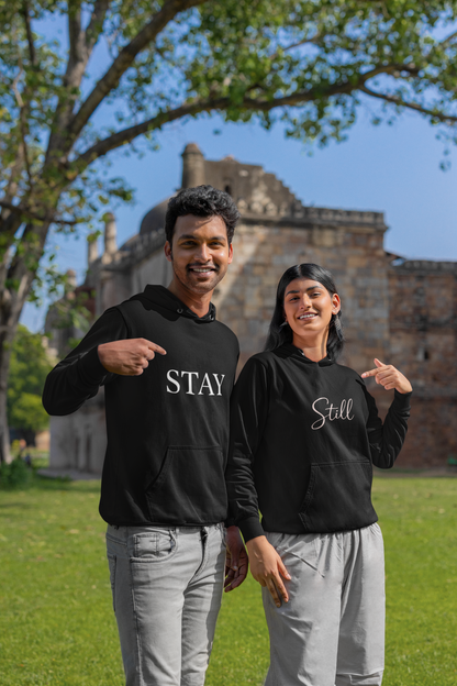 AYIRRA Couple Hoodie Set – "Stay" & "Still" (Black)