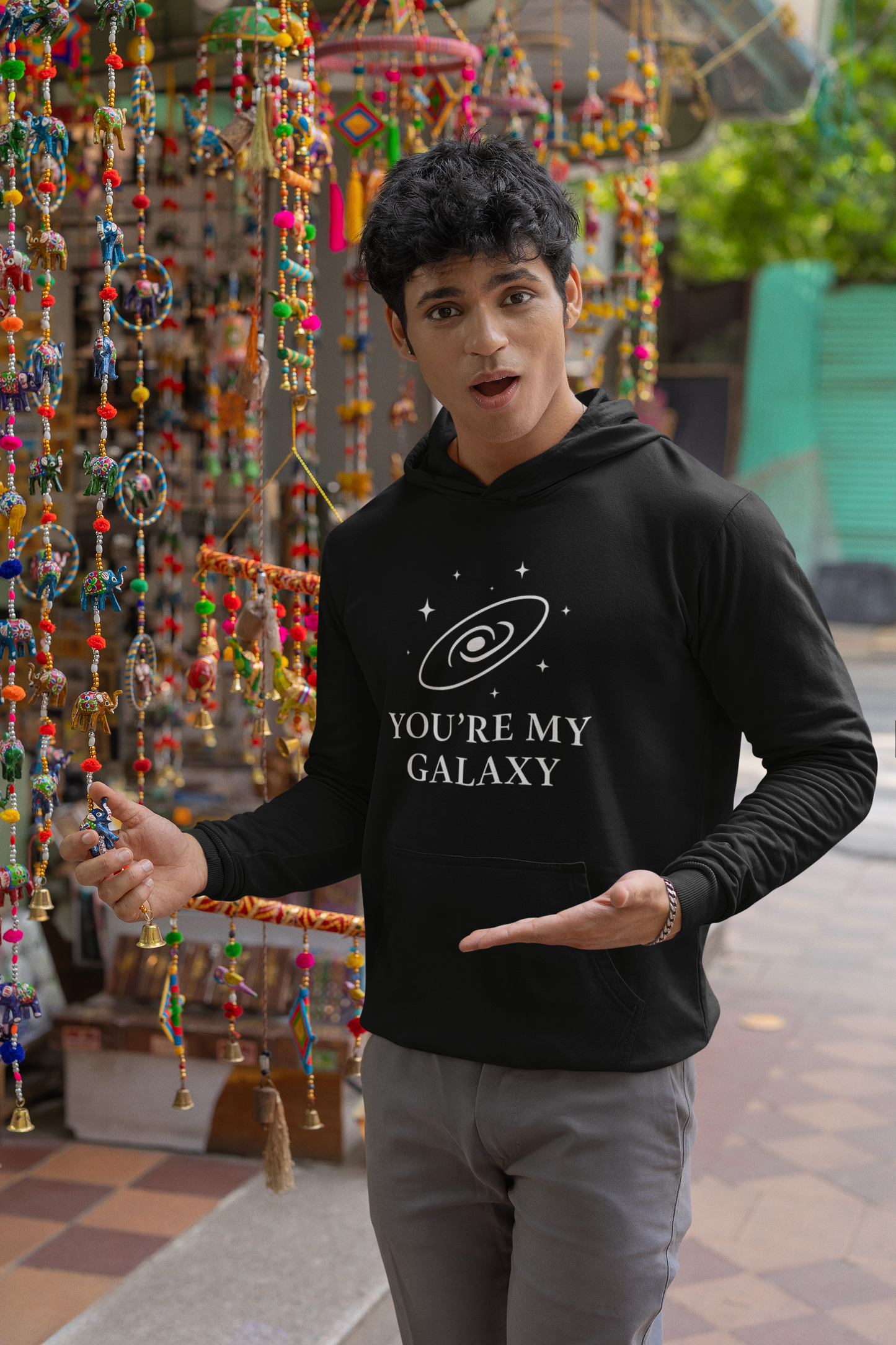 Men’s Cosmic Hoodie – "You’re My Galaxy" | AYIRRA Celestial Collection