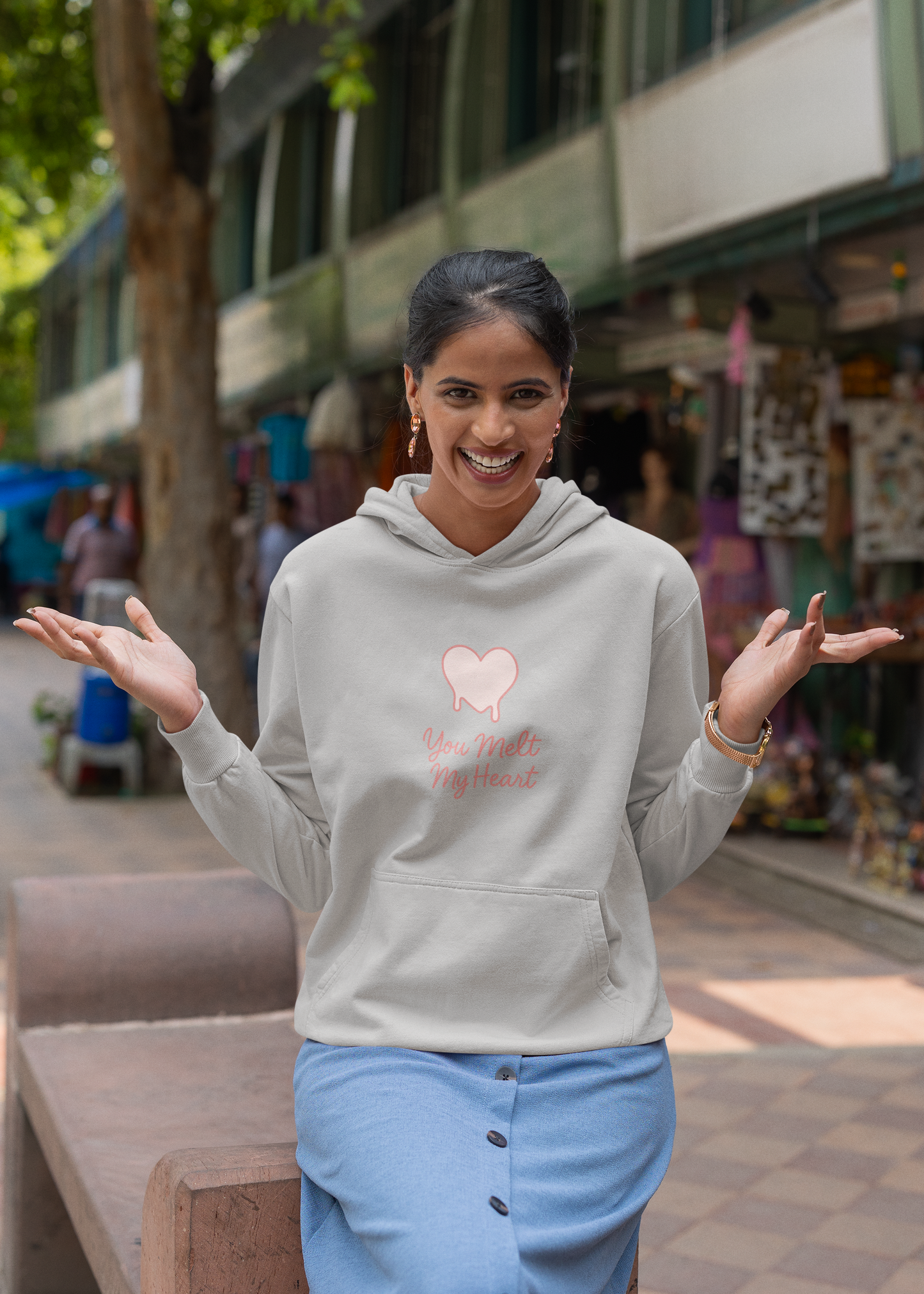Women’s Cozy Hoodie – "You Melt My Heart" | AYIRRA Minimal Series
