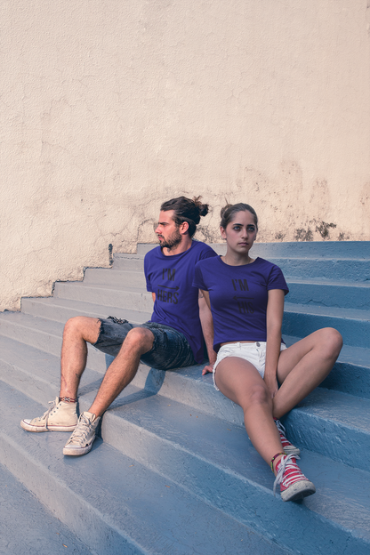 His & Hers Navy Blue Couple T-Shirt Set – Minimal Matching Tees for Romantic Soulmates | AYIRRA
