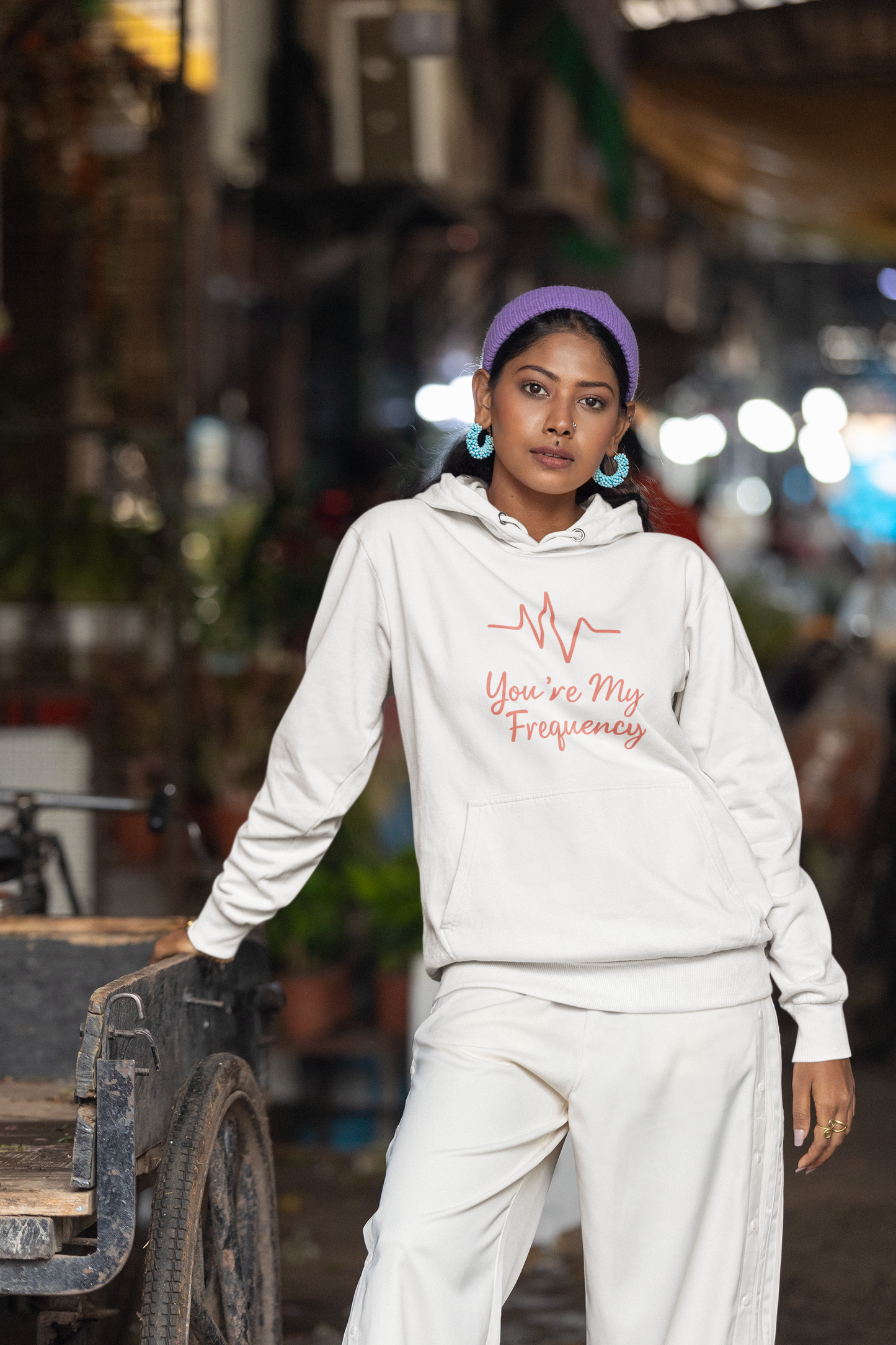 Women’s Heartbeat Hoodie – “You’re My Frequency” | AYIRRA Vibe Series
