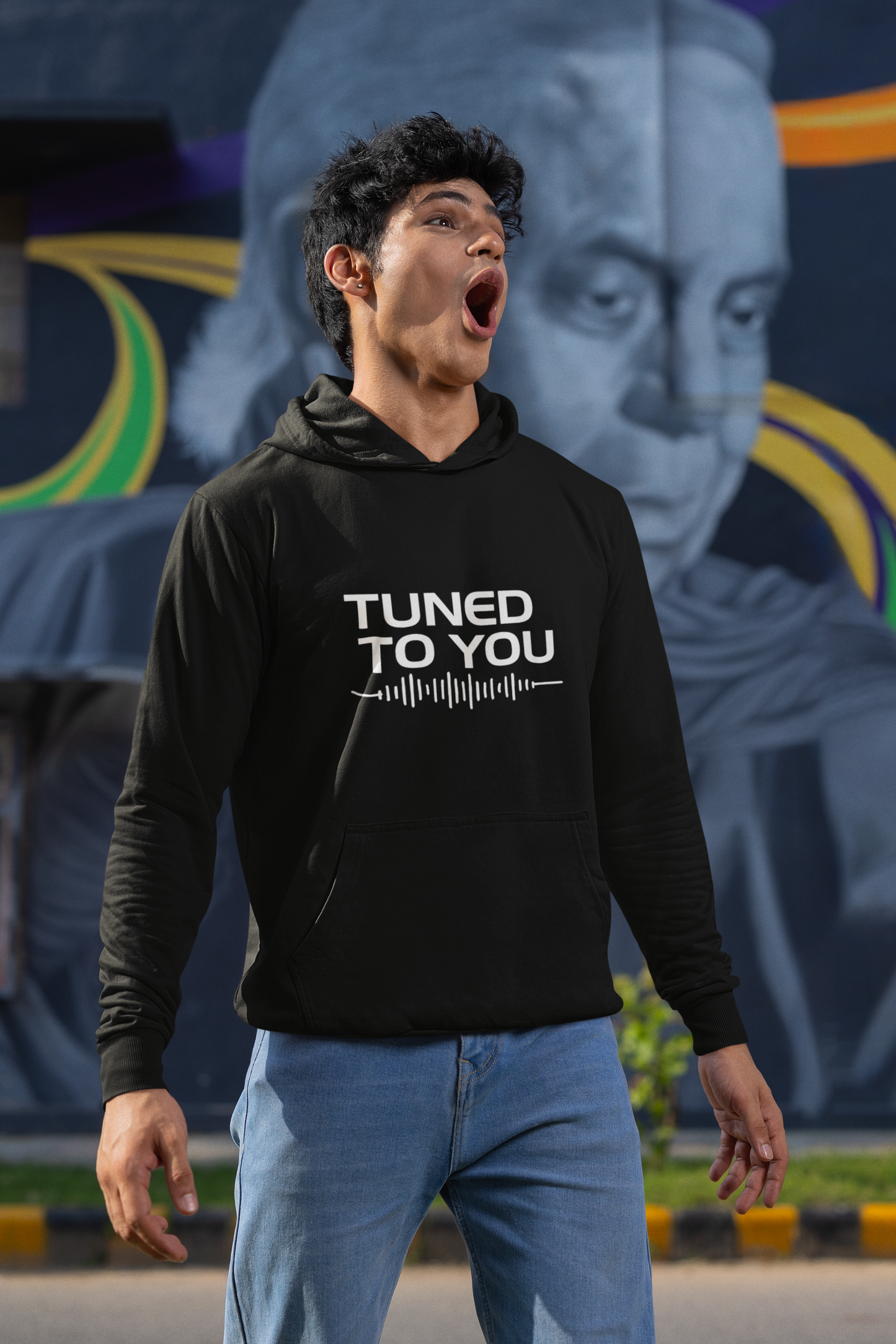 Men’s Frequency Hoodie – "Tuned to You" | AYIRRA Vibe Collection