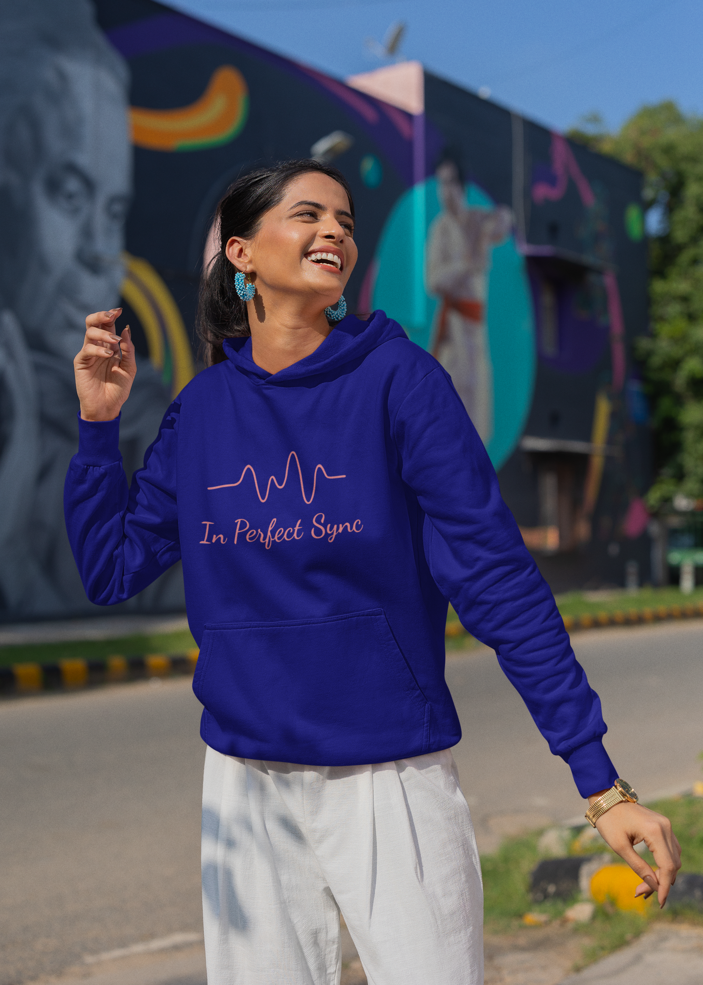 Women’s Heartbeat Hoodie – "In Perfect Sync" | AYIRRA Vibe Collection