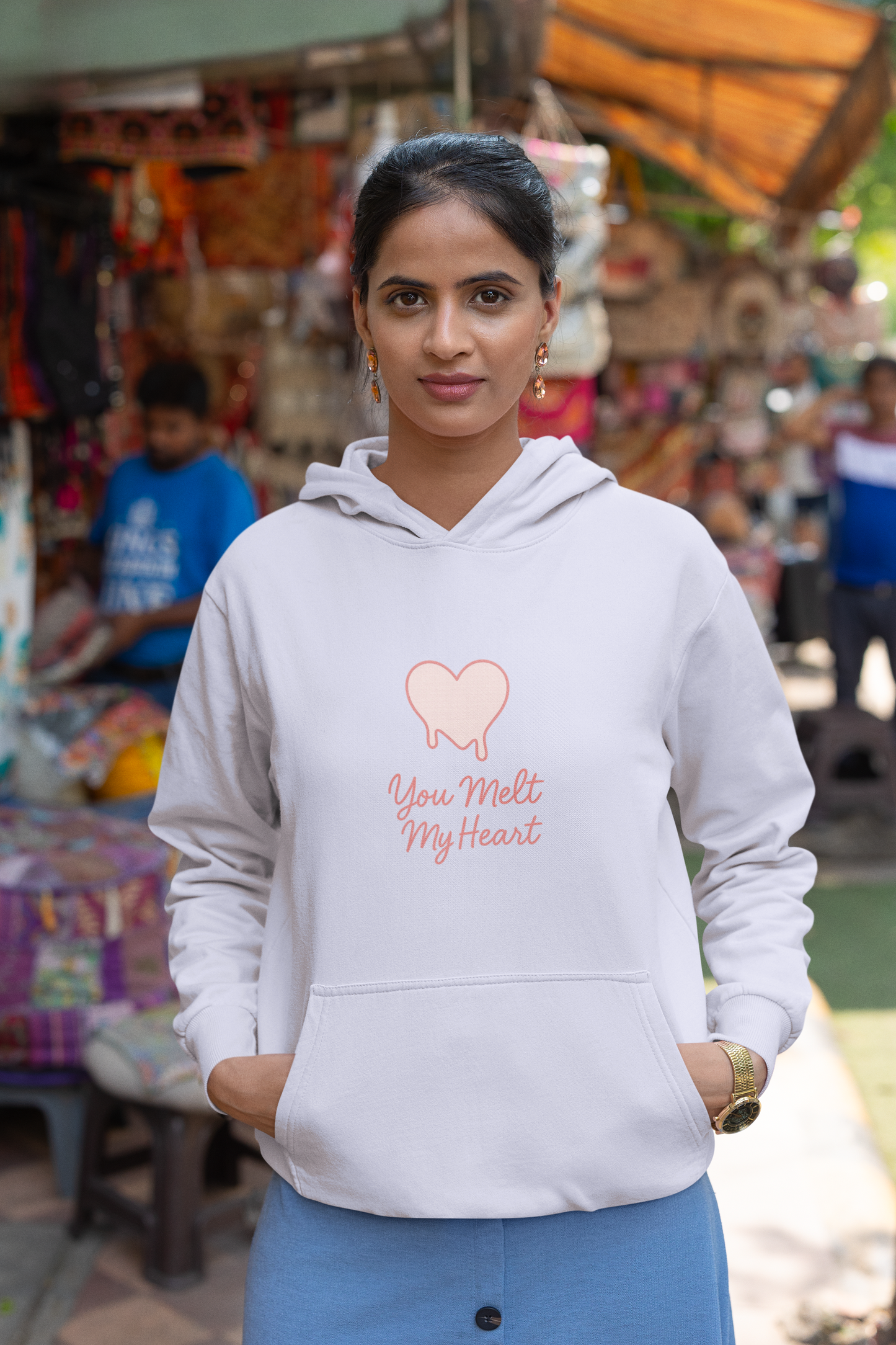 Women’s Cozy Hoodie – "You Melt My Heart" | AYIRRA Minimal Series