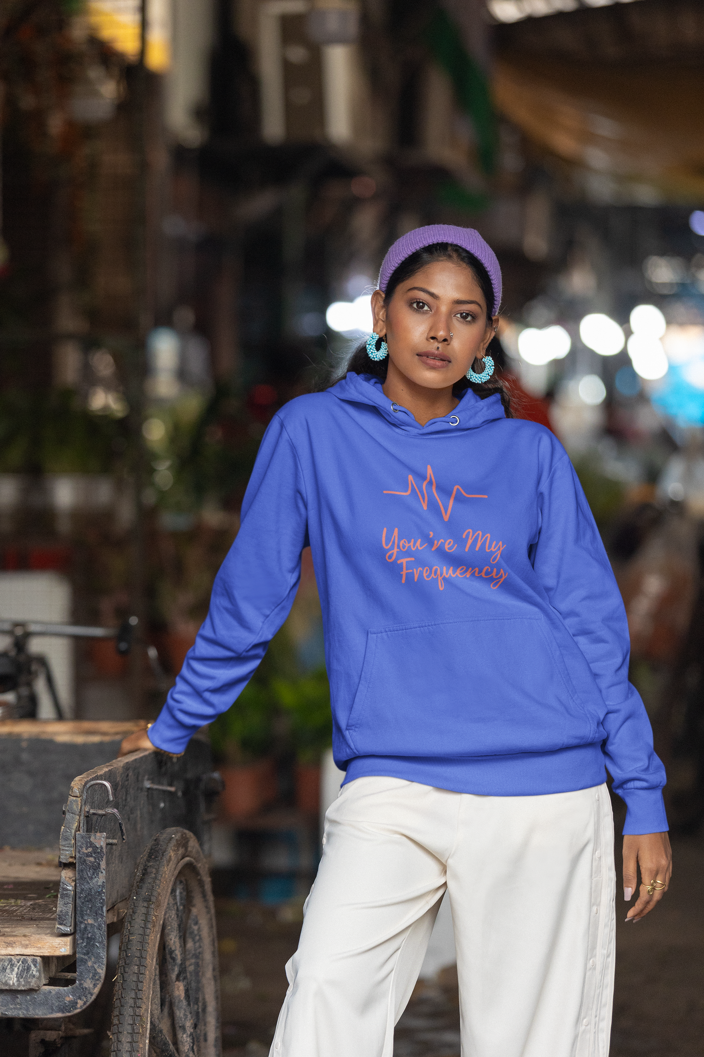 Women’s Heartbeat Hoodie – “You’re My Frequency” | AYIRRA Vibe Series