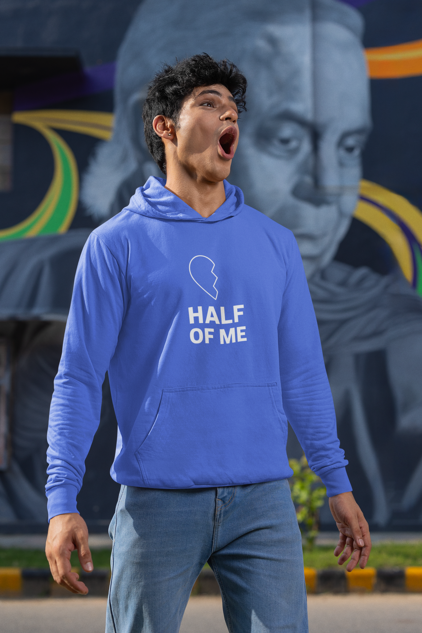 Men’s Statement Hoodie – "Half of Me" | AYIRRA Love Collection