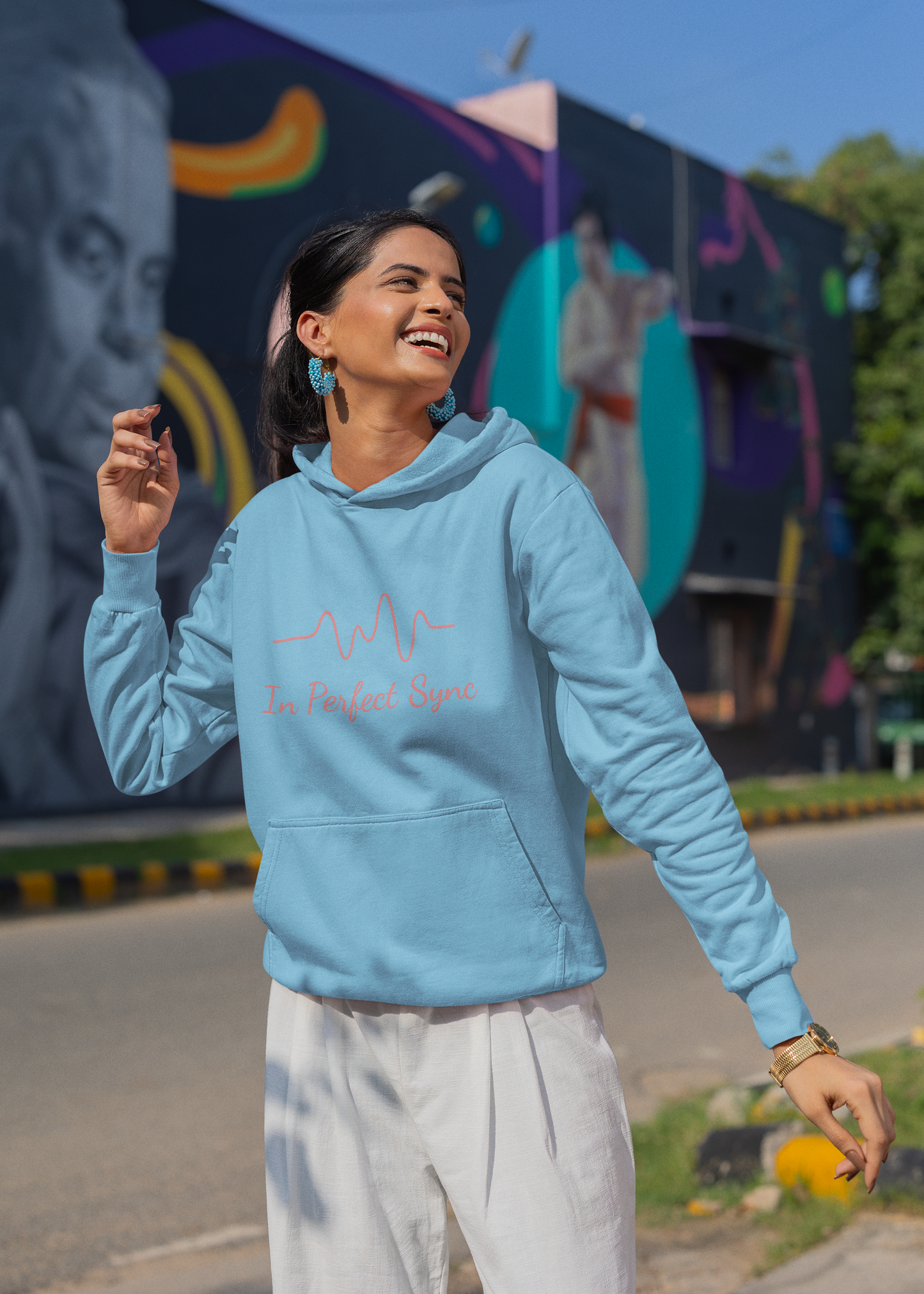Women’s Heartbeat Hoodie – "In Perfect Sync" | AYIRRA Vibe Collection