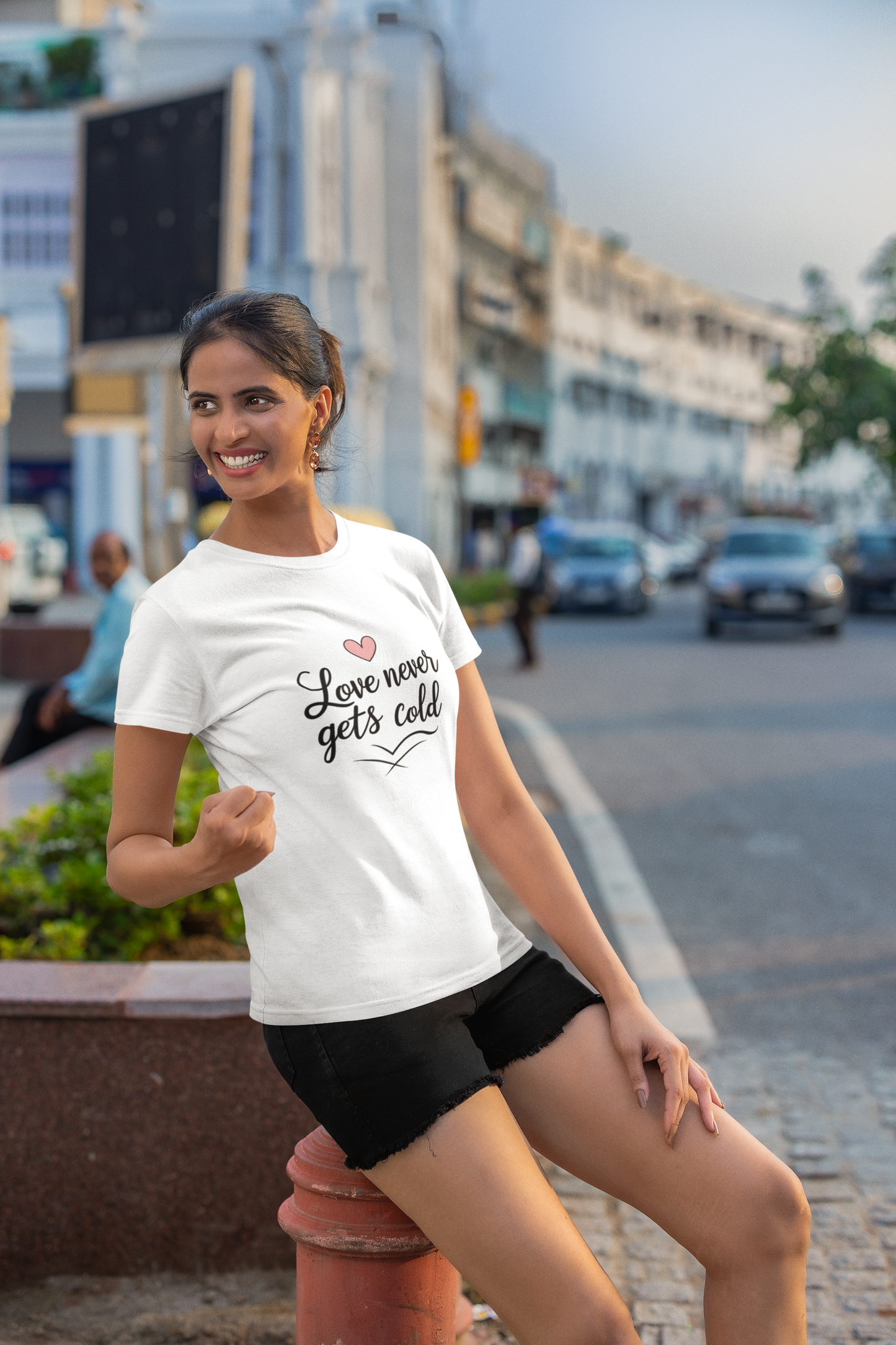 Love Never Gets Cold T-Shirt – Warm Words, Soft Cotton
